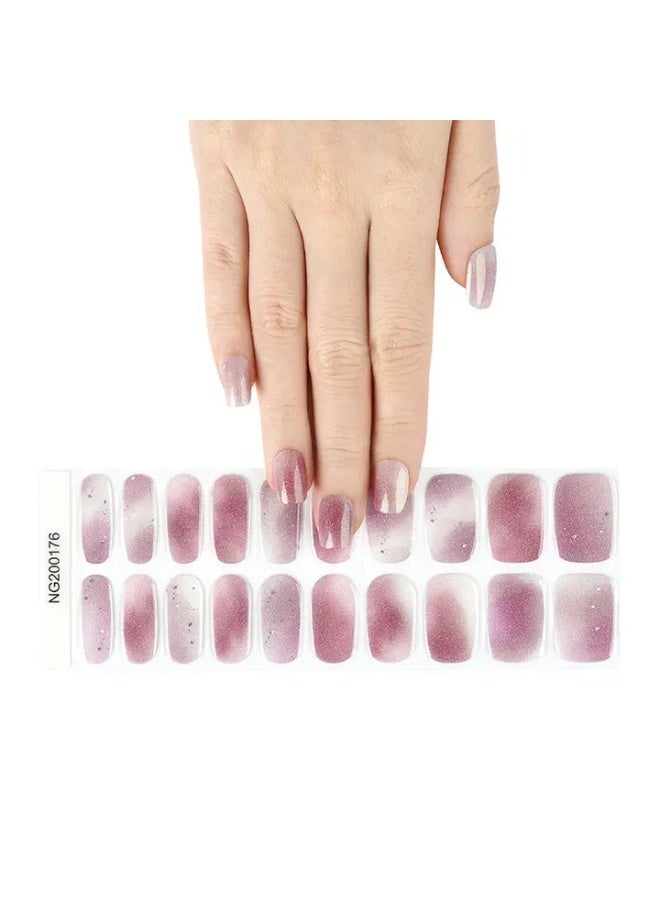 مجموعة كاملة من ملصقات جل الأظافر الممتازة مع معالجة بالأشعة فوق البنفسجية/LED | مجموعة عالية الجودة مع مبرد أظافر، ووسادات تنظيف، وأدوات خشبية، بجودة صالونات التجميل، سهلة الإزالة - Image 5